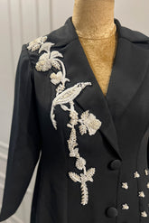 Pearl Embroidered Blazer Dress